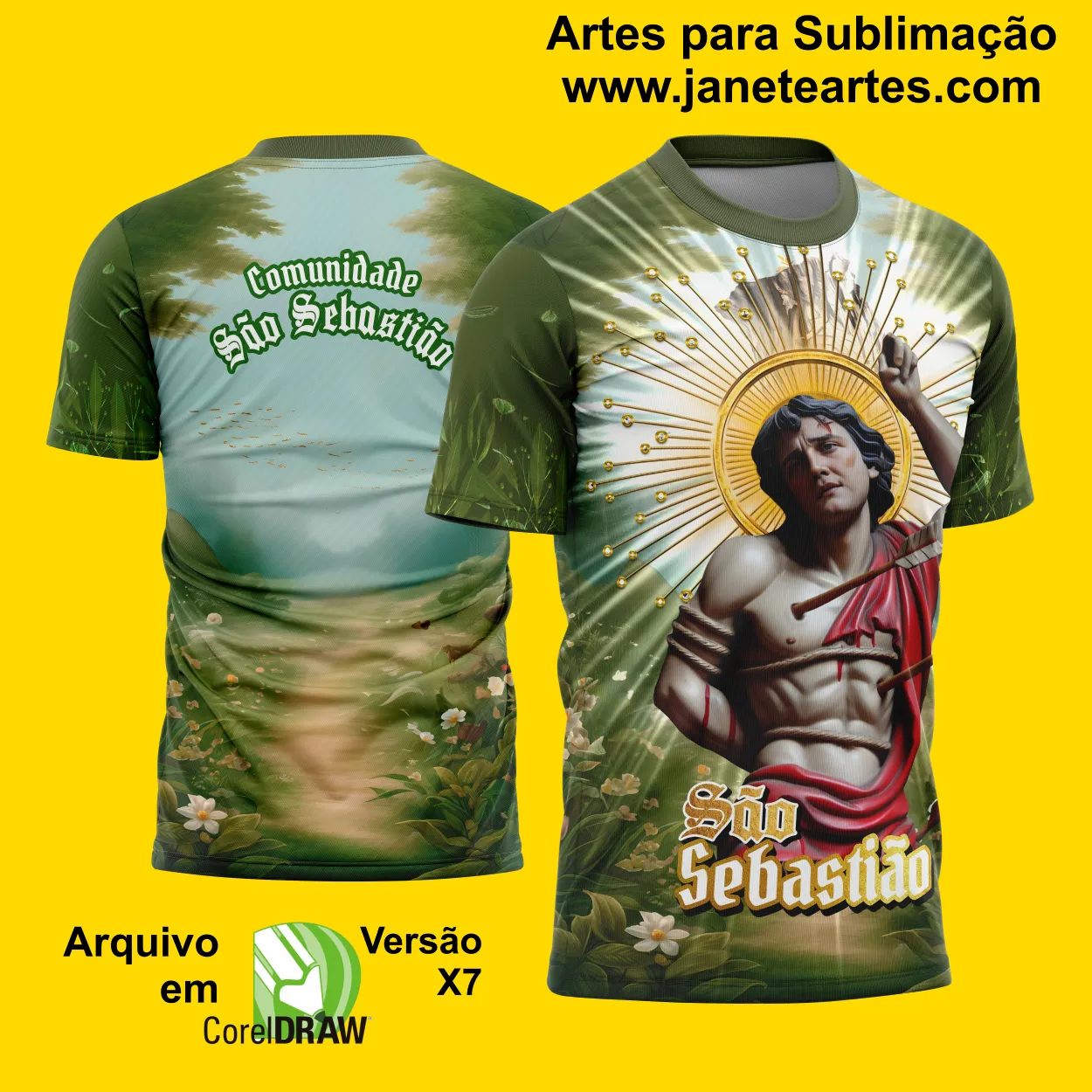 Arte Estampa Camisa São Sebastião 2025 Modelo 16