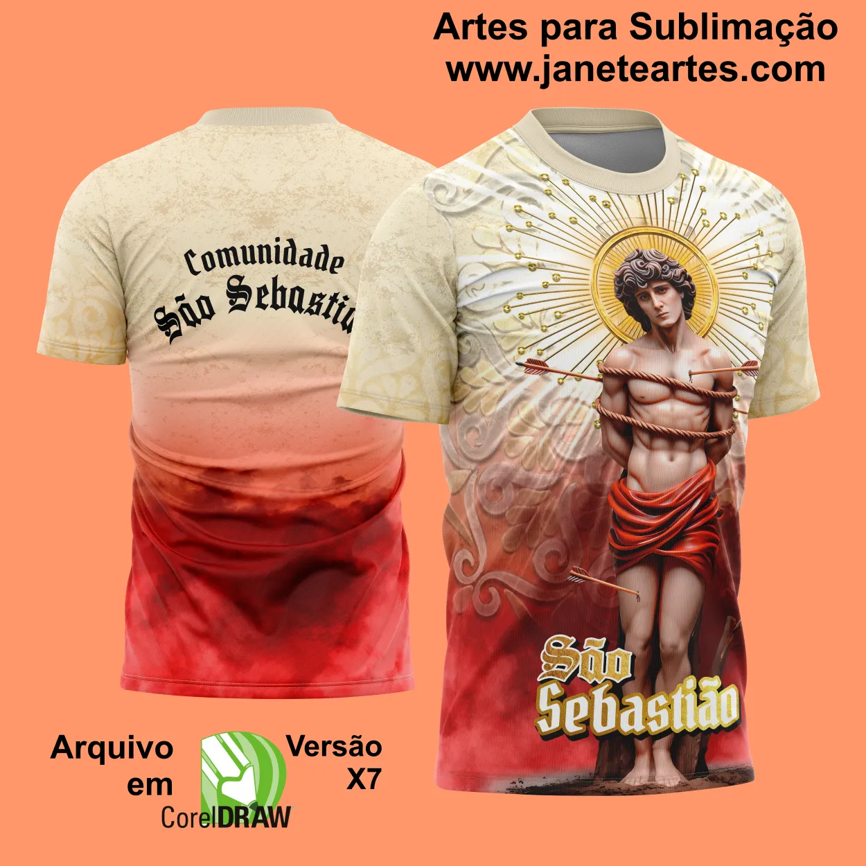 Arte Estampa Camisa São Sebastião 2025 Modelo 7