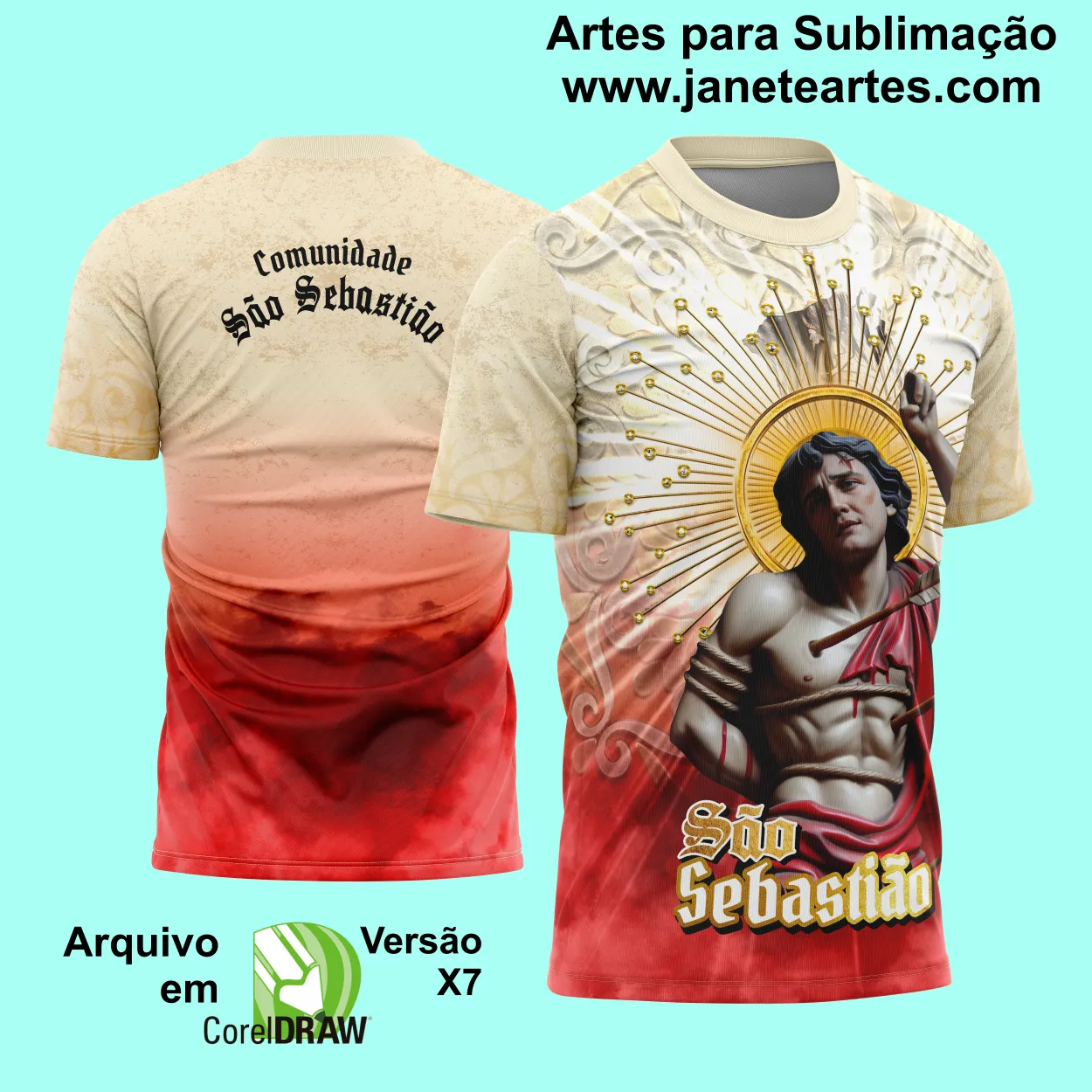 Arte Estampa Camisa São Sebastião 2025 Modelo 8