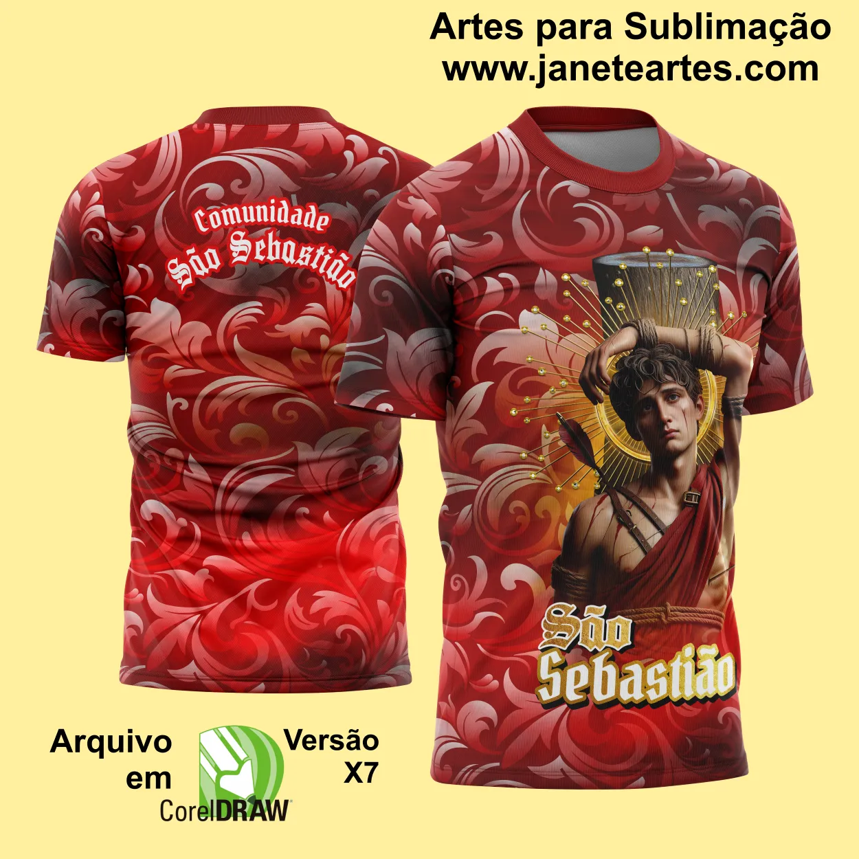 Arte Estampa Camisa São Sebastião 2025 Modelo 9