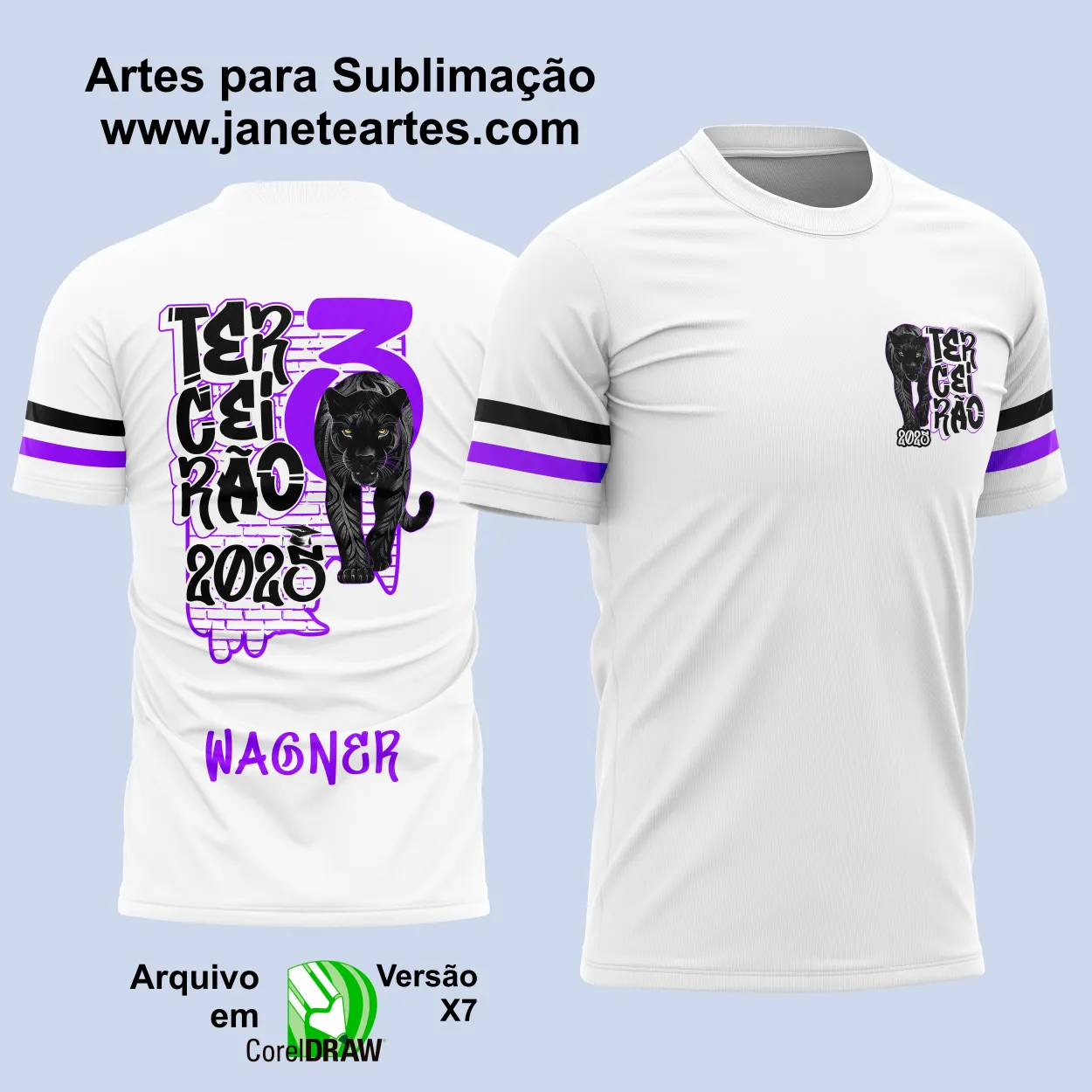 Arte Estampa Camisa Terceirão Pantera Negra