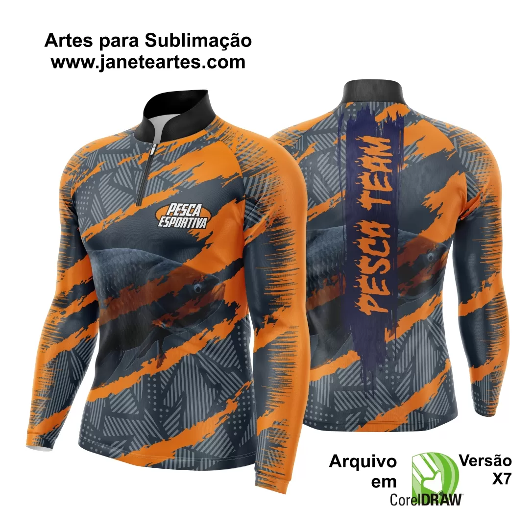 Arte Template Camisa De Pesca Esportiva