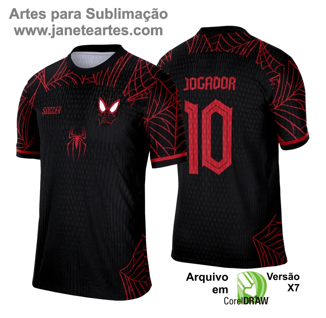 Arte Template Camisa de Interclasse Aranha