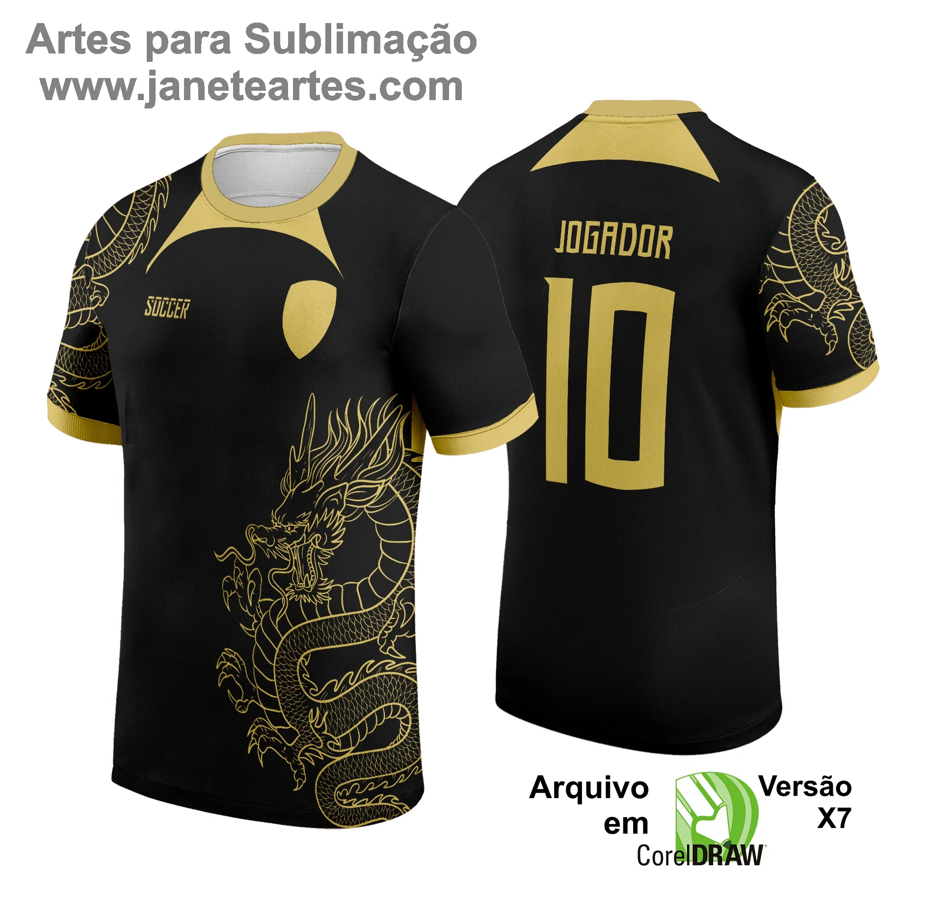 Arte Vertor Camisa Interclasse Dragão