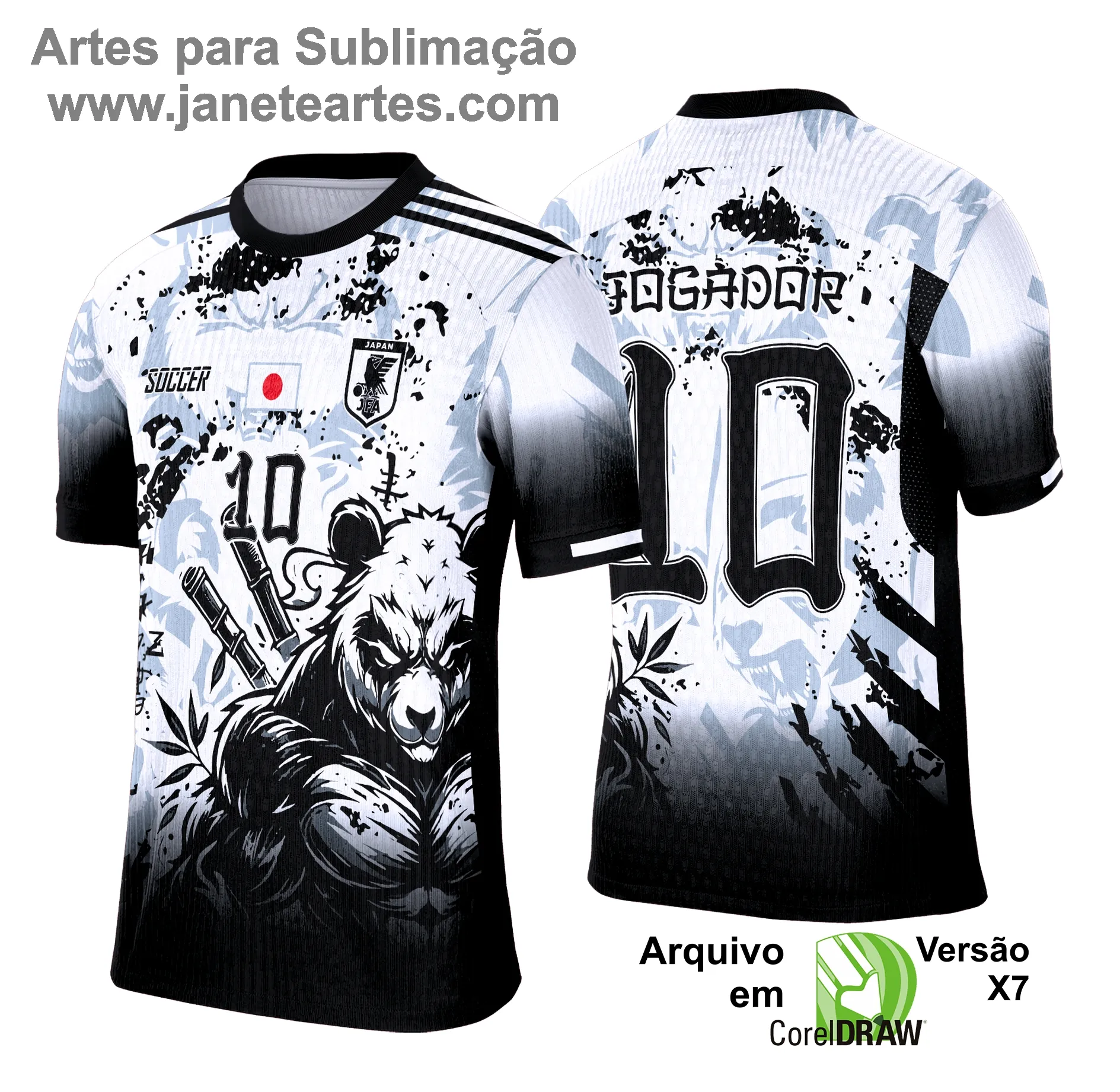 Arte Vertor Camisa Interclasse Panda 2025