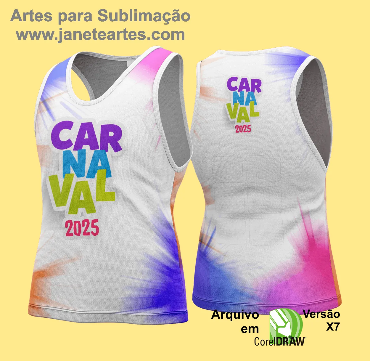 Arte Vetor Camisa Abadá de Carnaval 2025 - Modelo 109