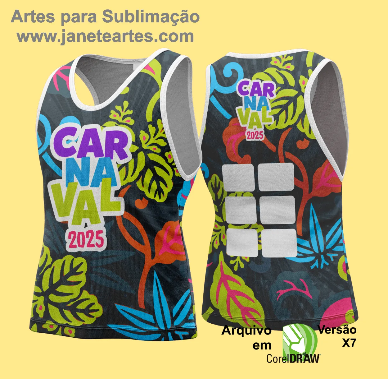 Arte Vetor Camisa Abadá de Carnaval 2025 - Modelo 112