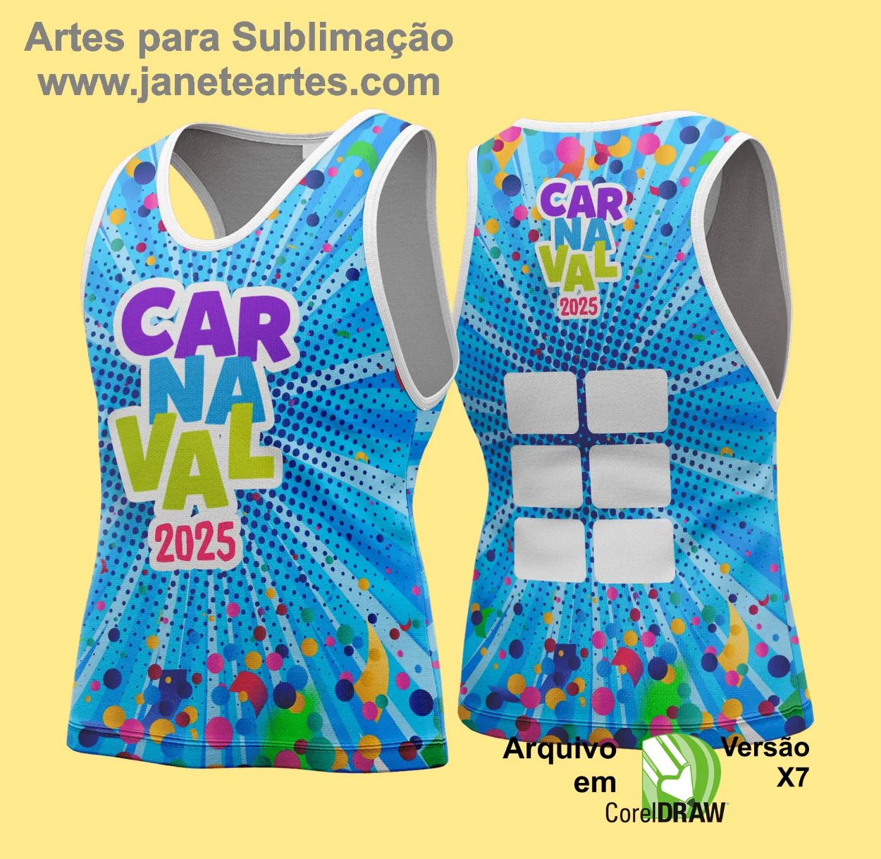 Arte Vetor Camisa Abadá de Carnaval 2025 - Modelo 117