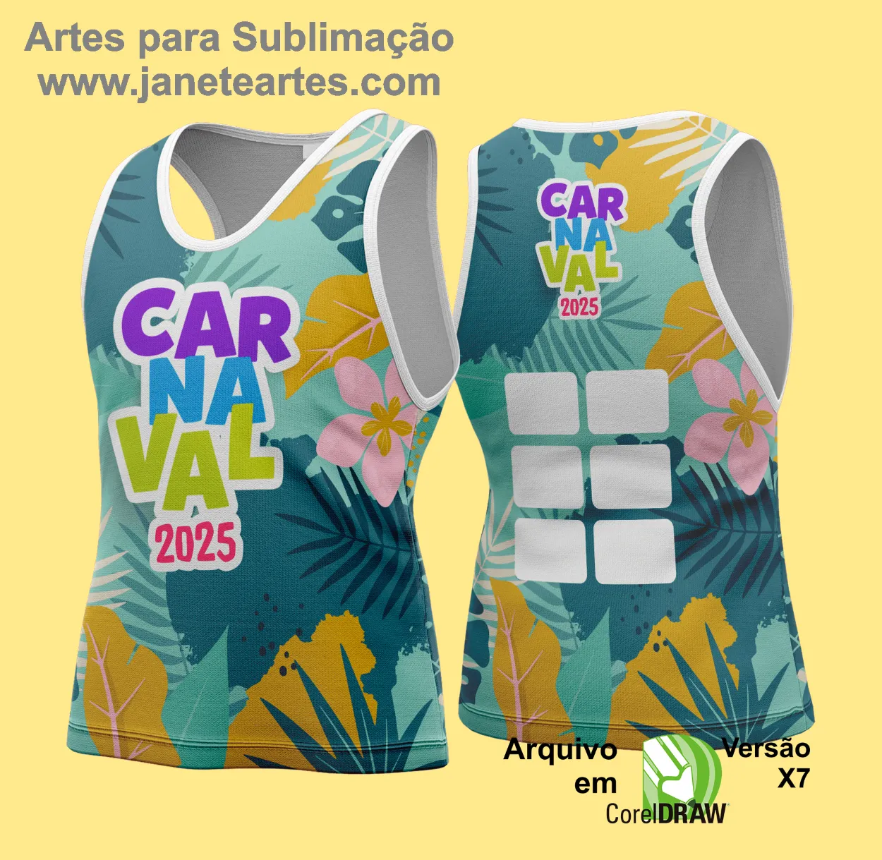 Arte Vetor Camisa Abadá de Carnaval 2025 - Modelo 155