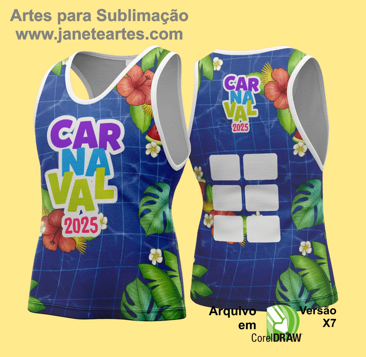 Arte Vetor Camisa Abadá de Carnaval 2025 - Modelo 156