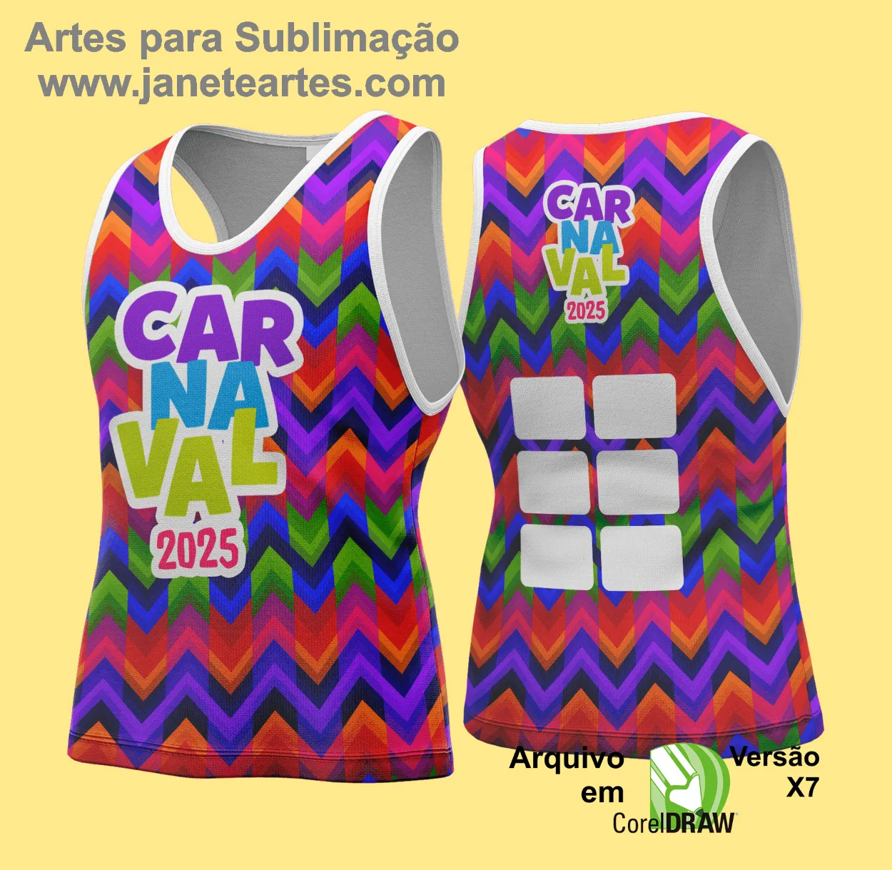 Arte Vetor Camisa Abadá de Carnaval 2025 - Modelo 160