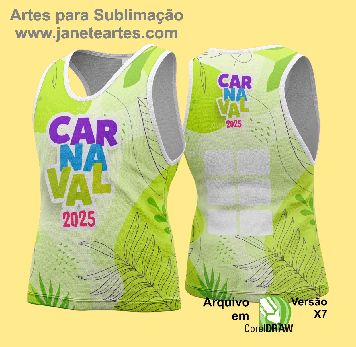 Arte Vetor Camisa Abadá de Carnaval 2025 - Modelo 168