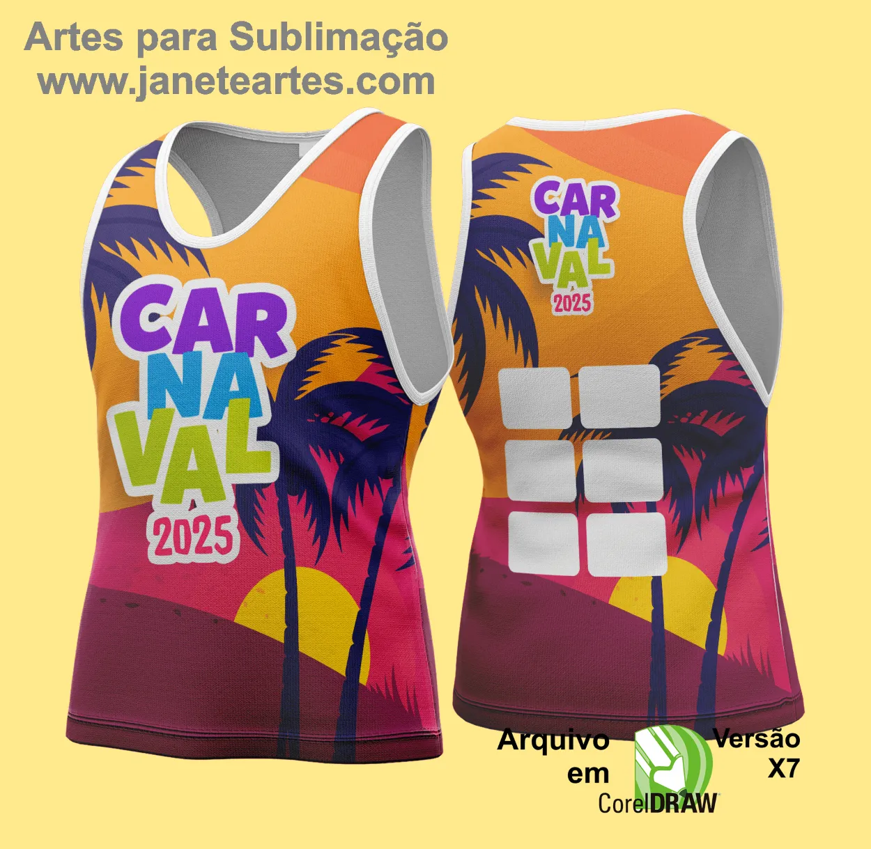 Arte Vetor Camisa Abadá de Carnaval 2025 - Modelo 169