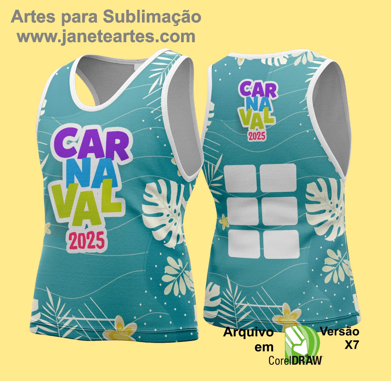 Arte Vetor Camisa Abadá de Carnaval 2025 - Modelo 171