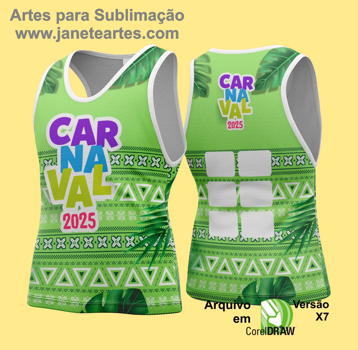 Arte Vetor Camisa Abadá de Carnaval 2025 - Modelo 174