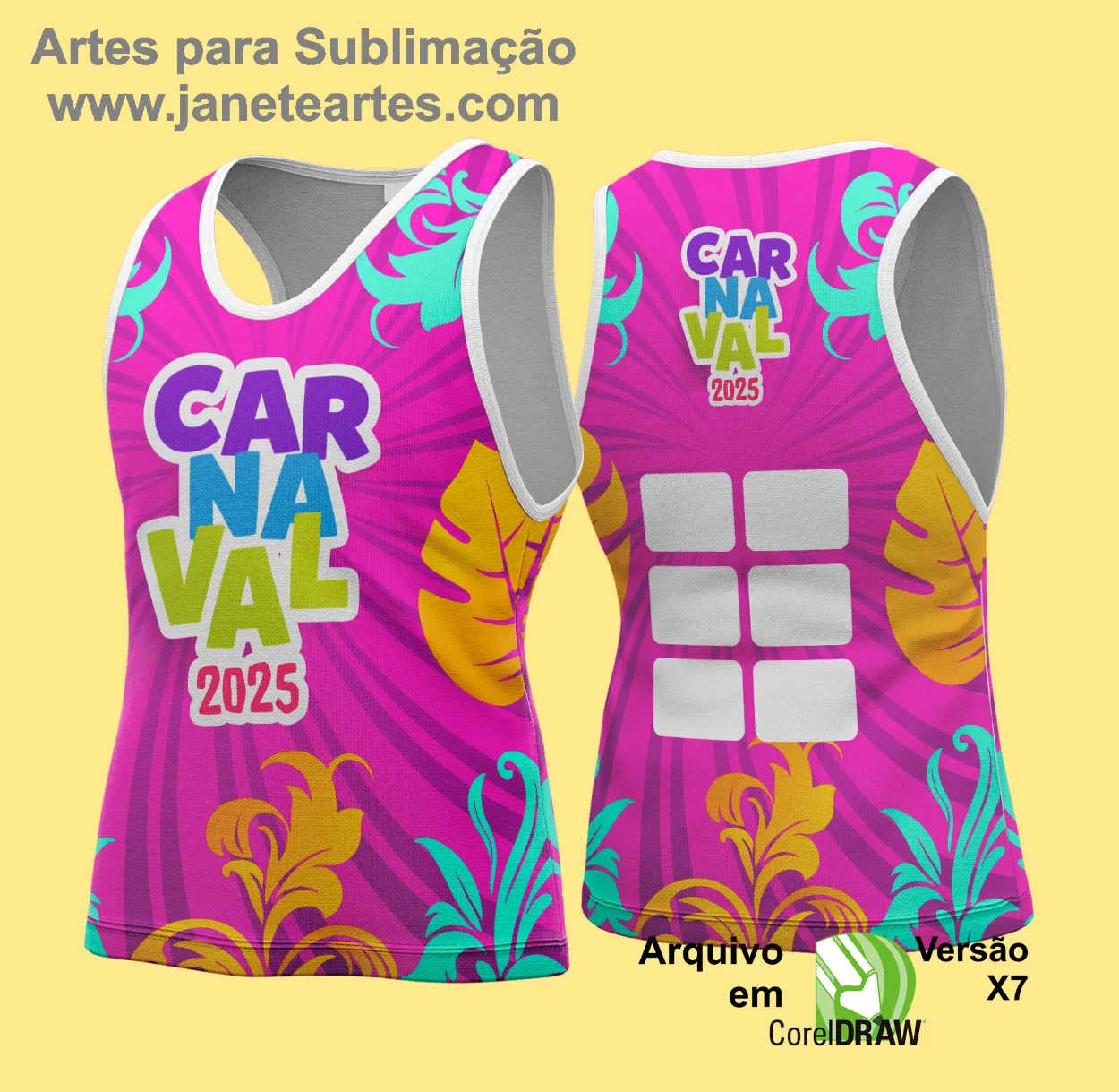 Arte Vetor - Camisa Abadá de Carnaval 2025 - Modelo 177