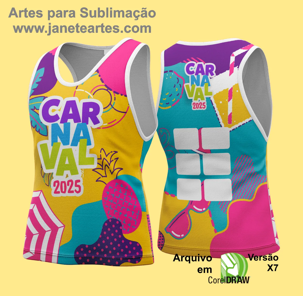 Arte Vetor - Camisa Abadá de Carnaval 2025 - Modelo 180