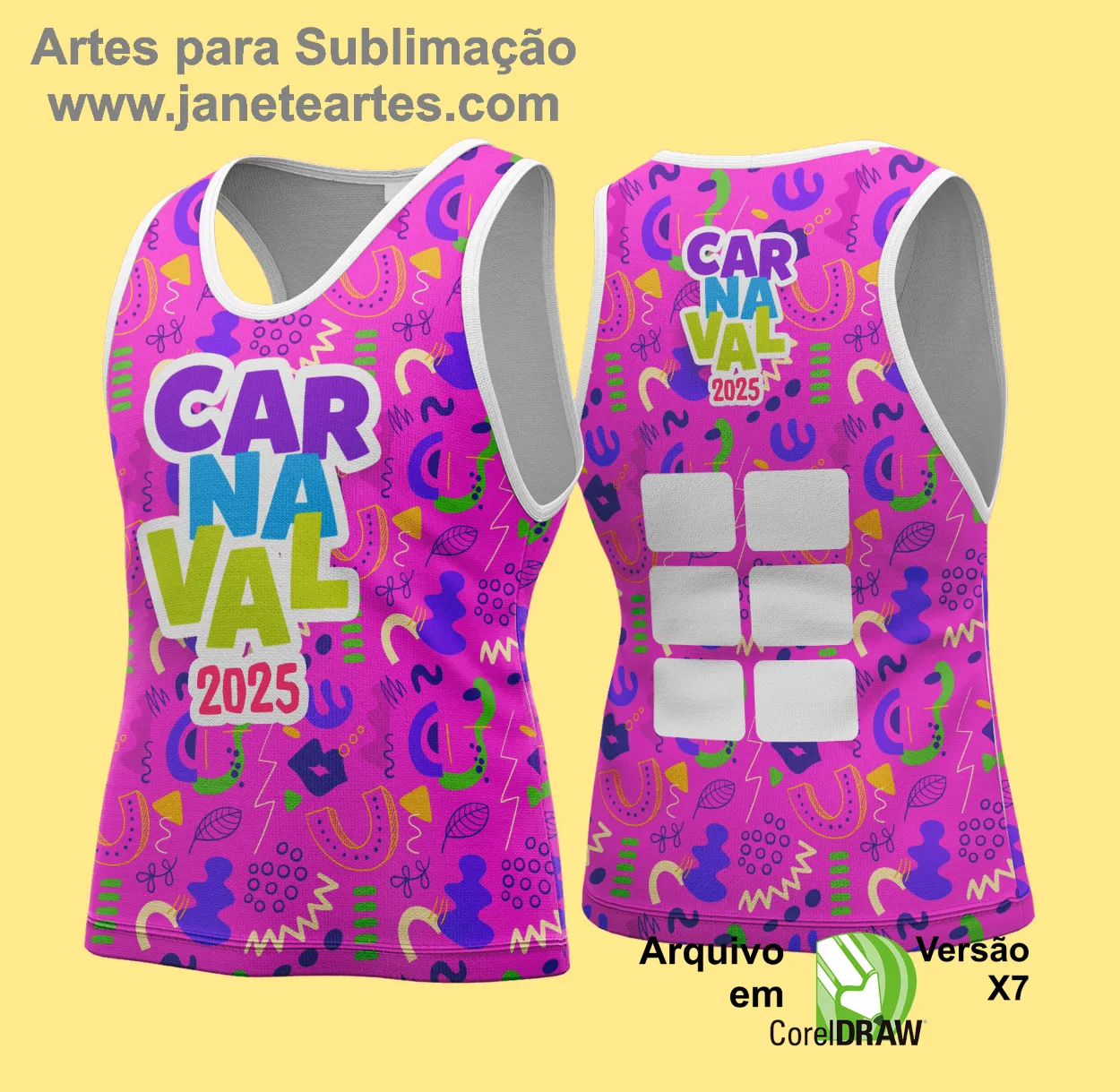 Arte Vetor - Camisa Abadá de Carnaval 2025 - Modelo 183