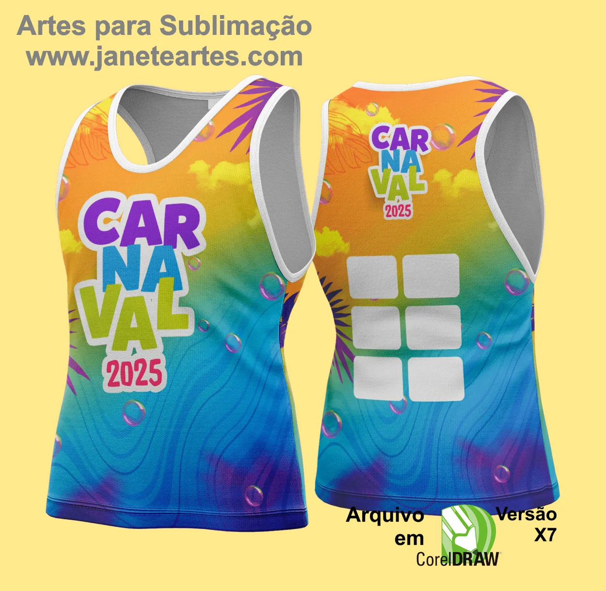 Arte Vetor - Camisa Abadá de Carnaval 2025 - Modelo 184