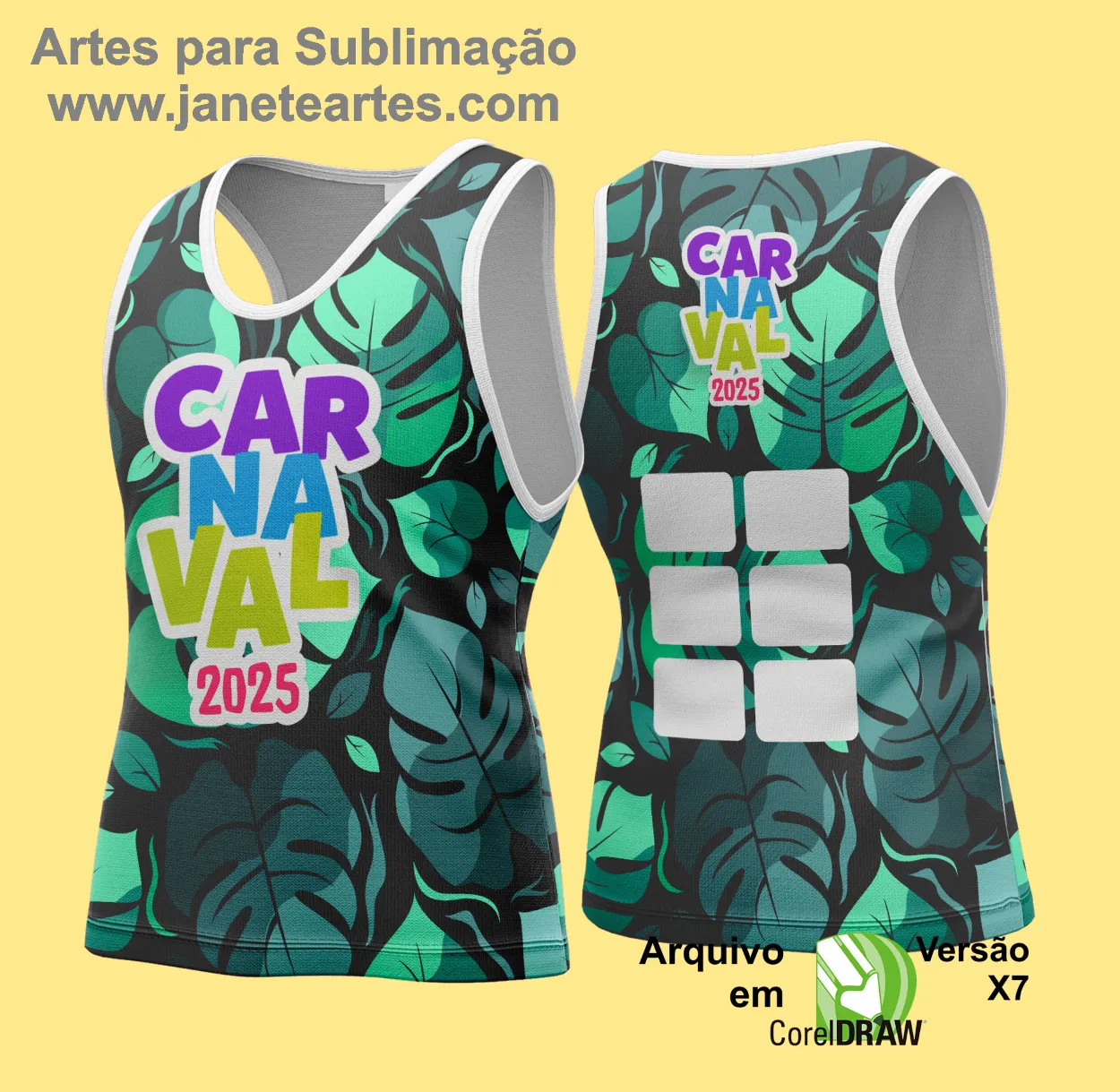 Arte Vetor - Camisa Abadá de Carnaval 2025 - Modelo 187