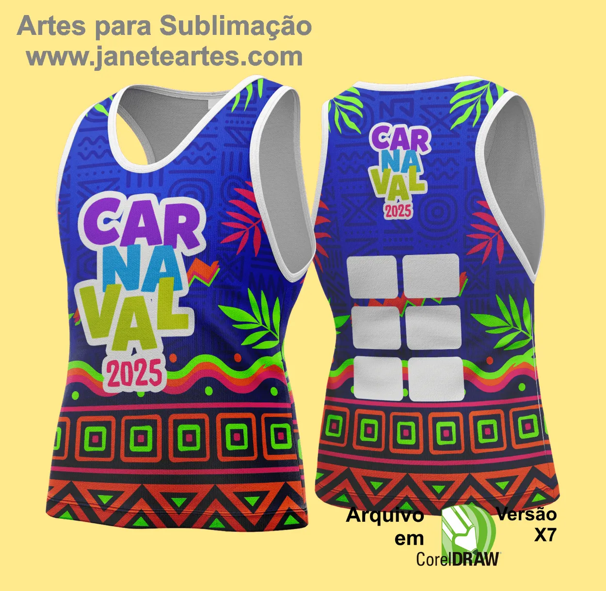 Arte Vetor - Camisa Abadá de Carnaval 2025 - Modelo 188