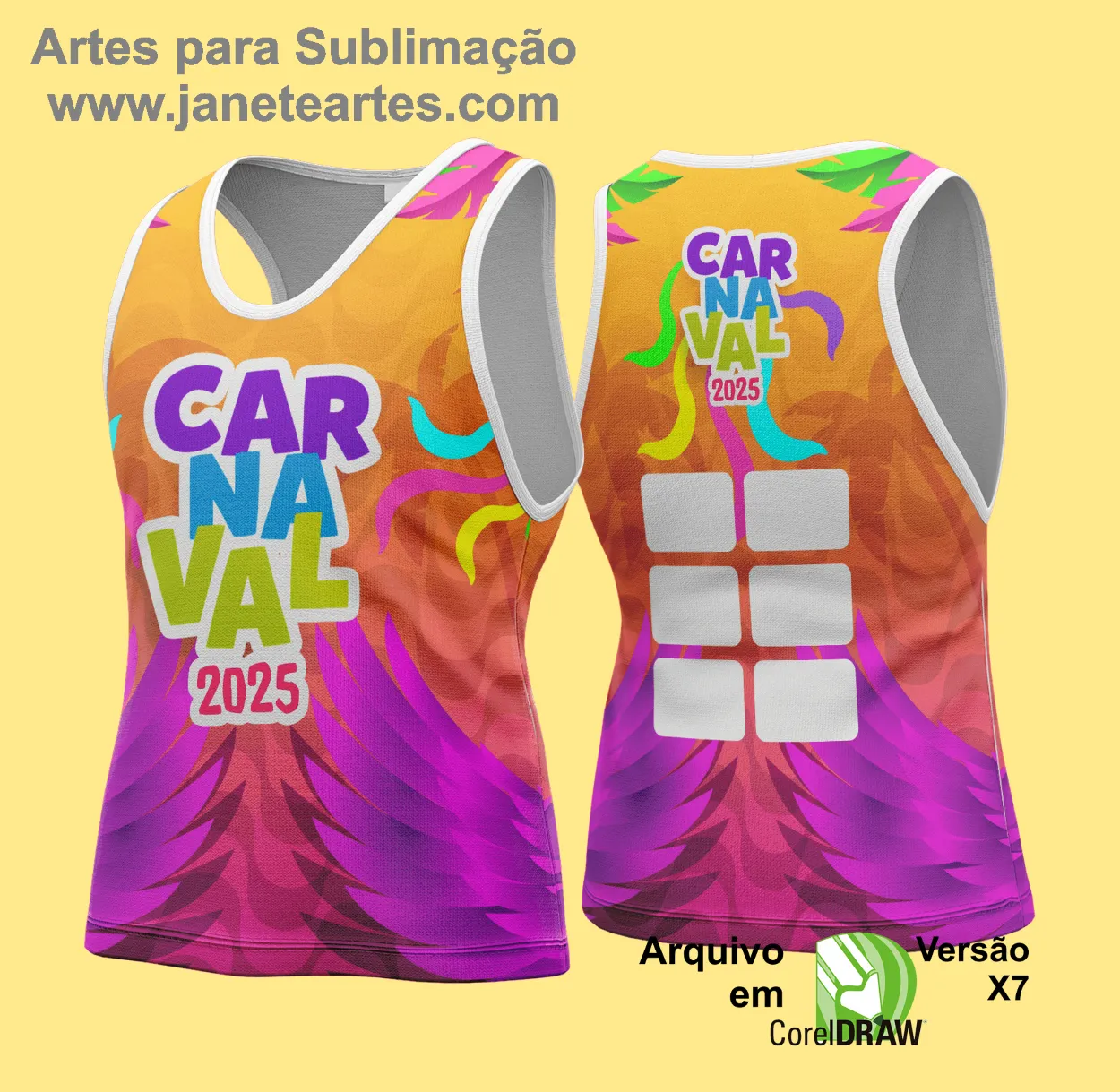 Arte Vetor - Camisa Abadá de Carnaval 2025 - Modelo 189