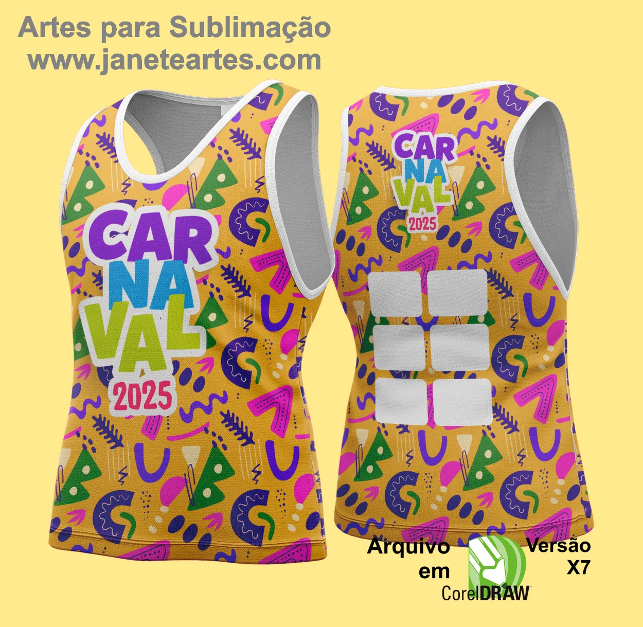 Arte Vetor - Camisa Abadá de Carnaval 2025 - Modelo 192