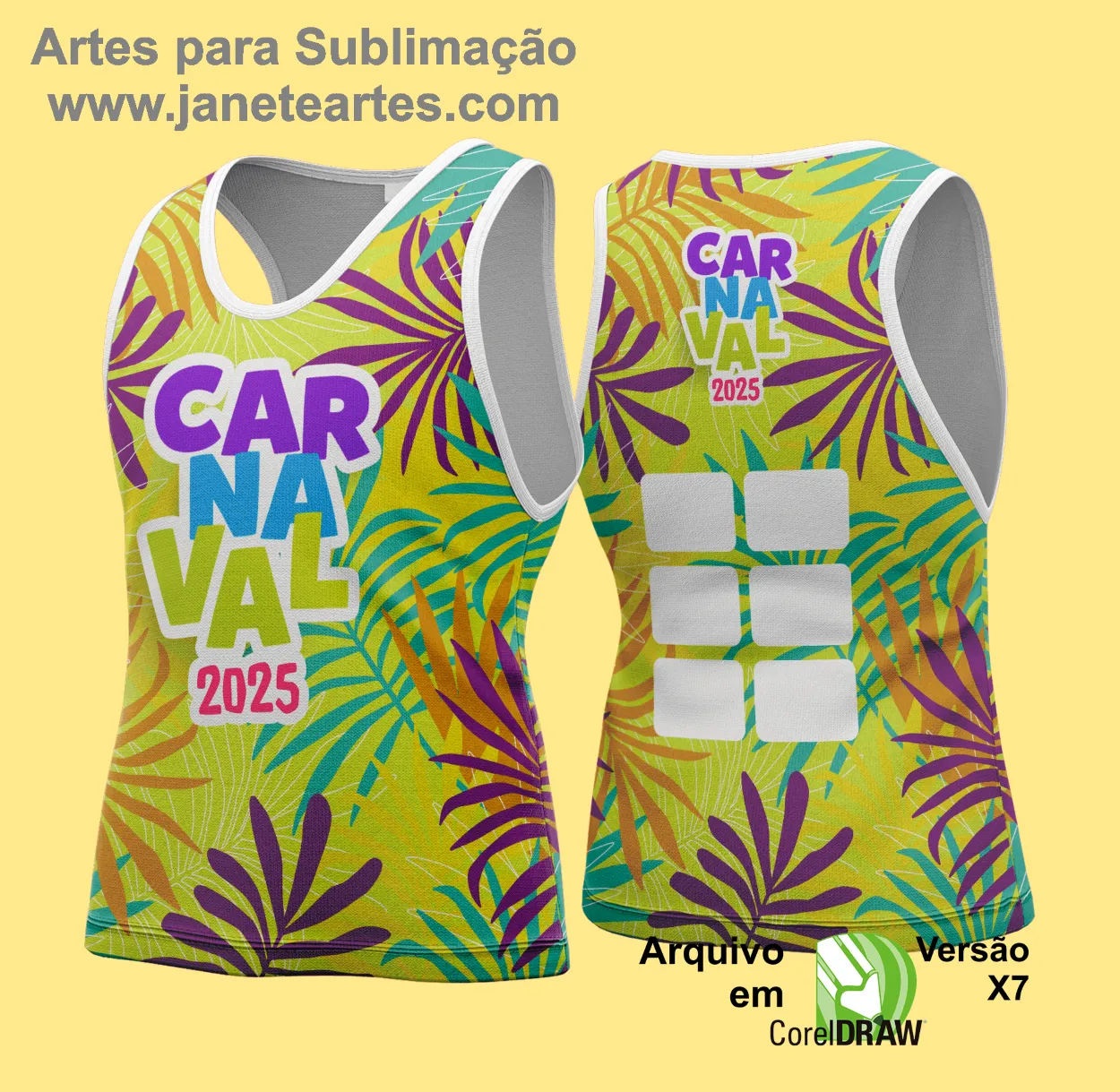 Arte Vetor - Camisa Abadá de Carnaval 2025 - Modelo 193