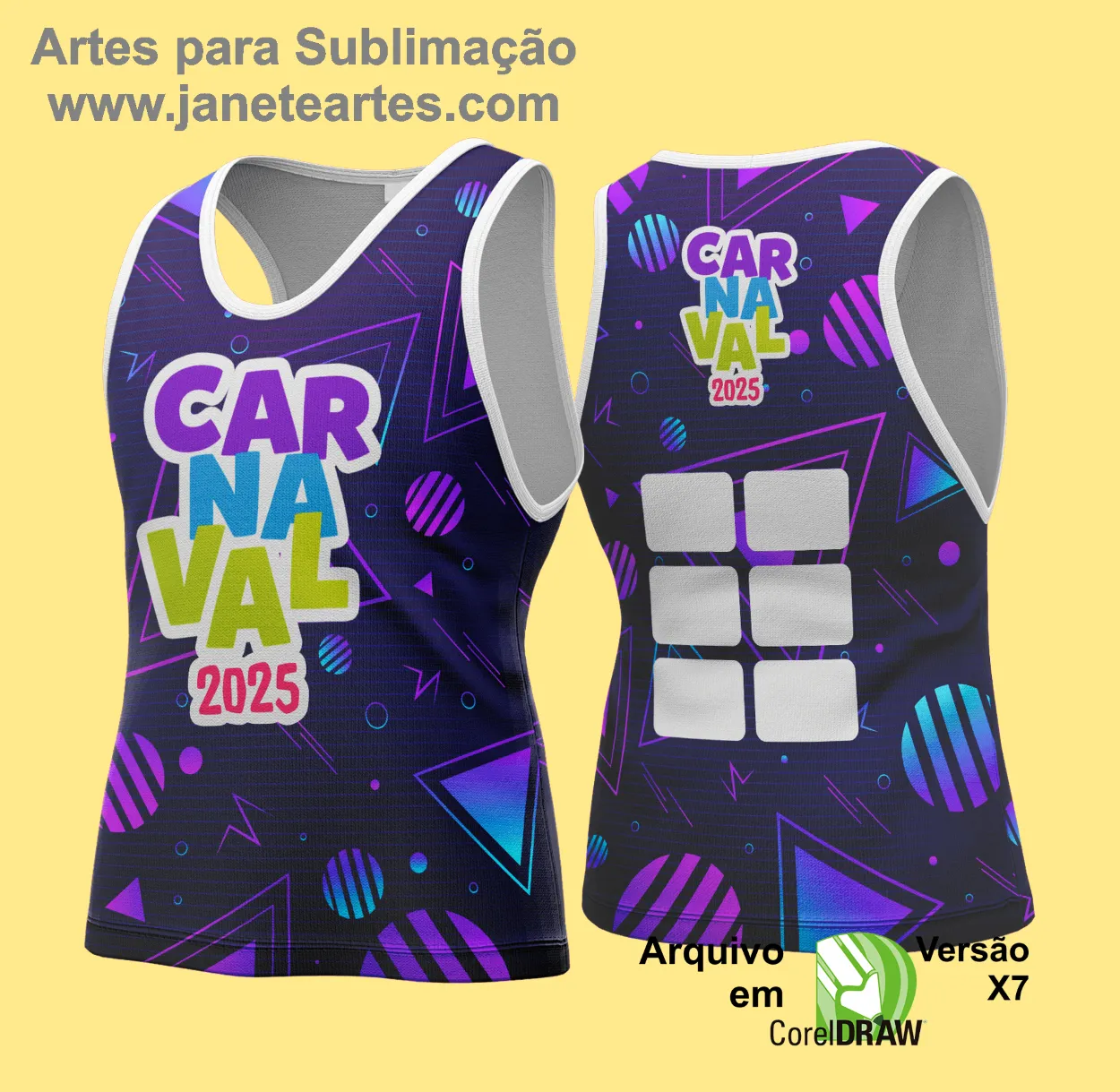 Arte Vetor - Camisa Abadá de Carnaval 2025 - Modelo 194