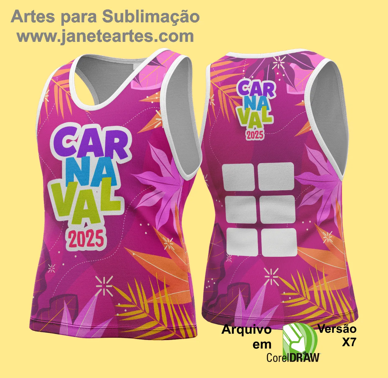 Arte Vetor - Camisa Abadá de Carnaval 2025 - Modelo 195