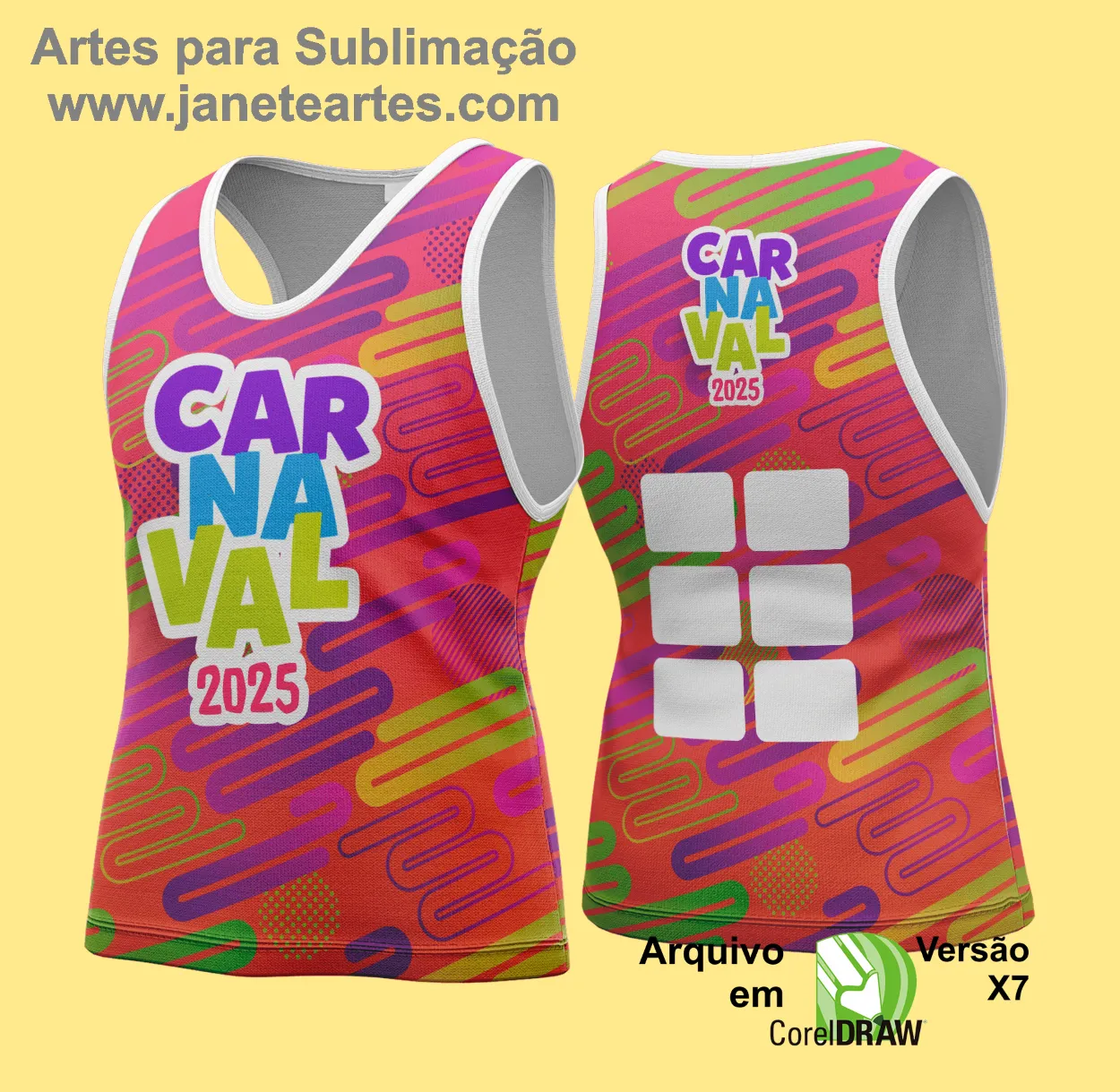 Arte Vetor - Camisa Abadá de Carnaval 2025 - Modelo 196