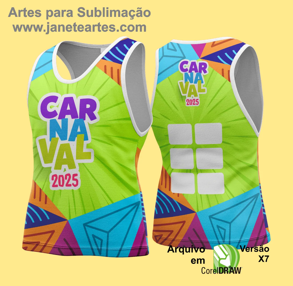 Arte Vetor - Camisa Abadá de Carnaval 2025 - Modelo 200