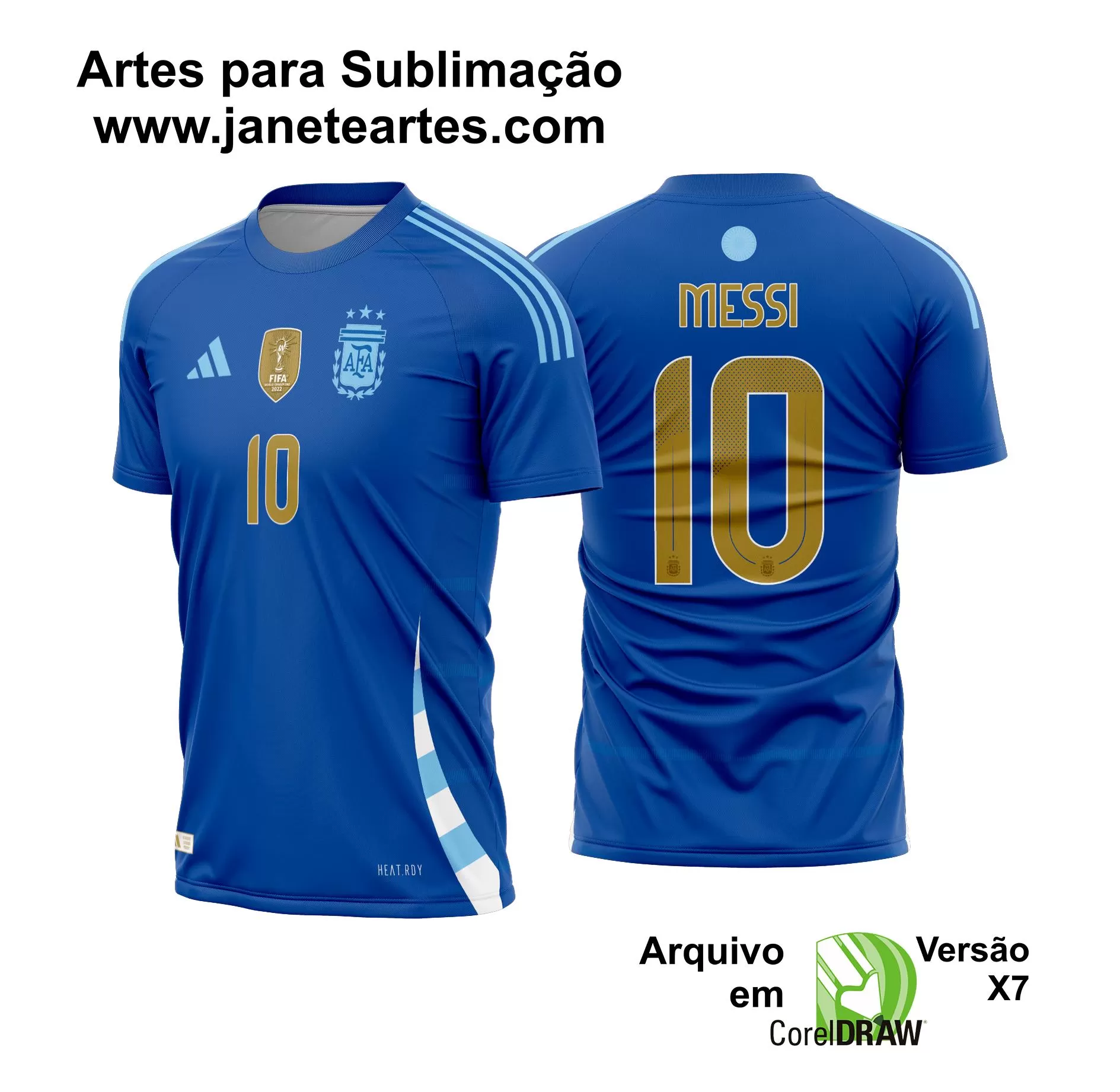 Arte Vetor Camisa Argentina Reserva 2024 - 2025