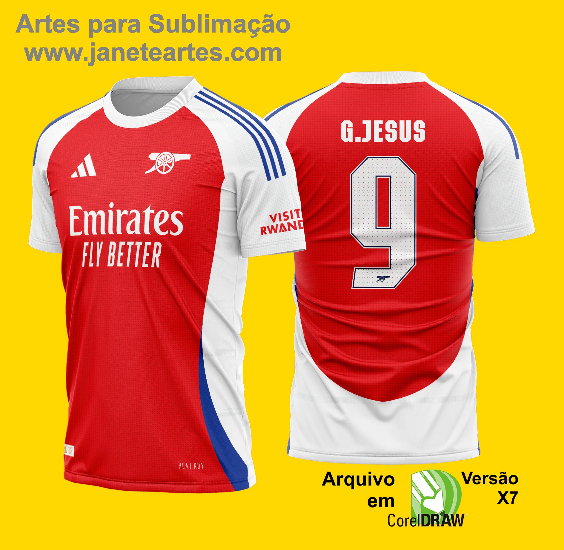 Arte Vetor Camisa Arsenal Titular 2024 - 2025