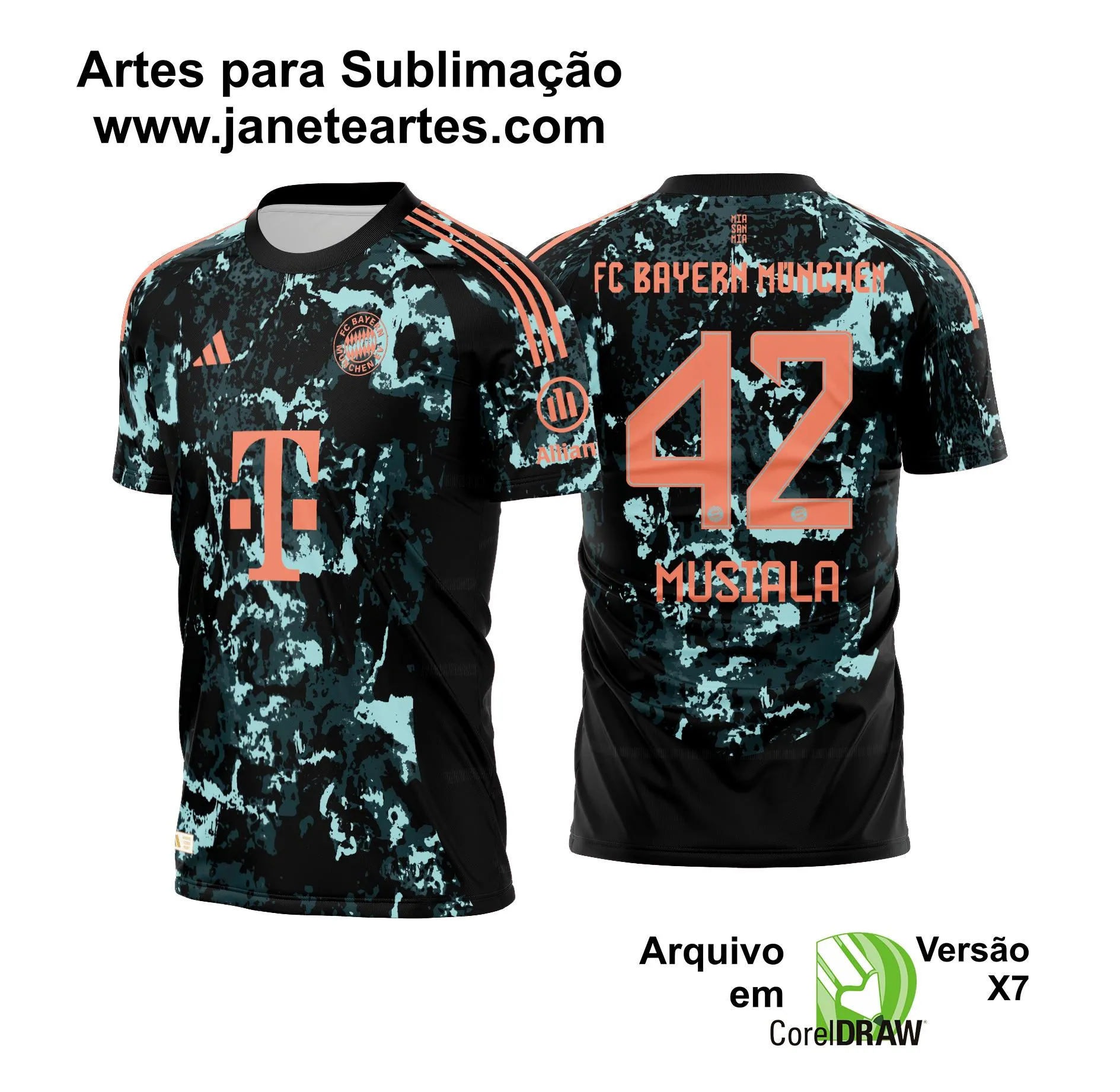 Arte Vetor Camisa Bayern de Munique Reserva 2023 - 2024