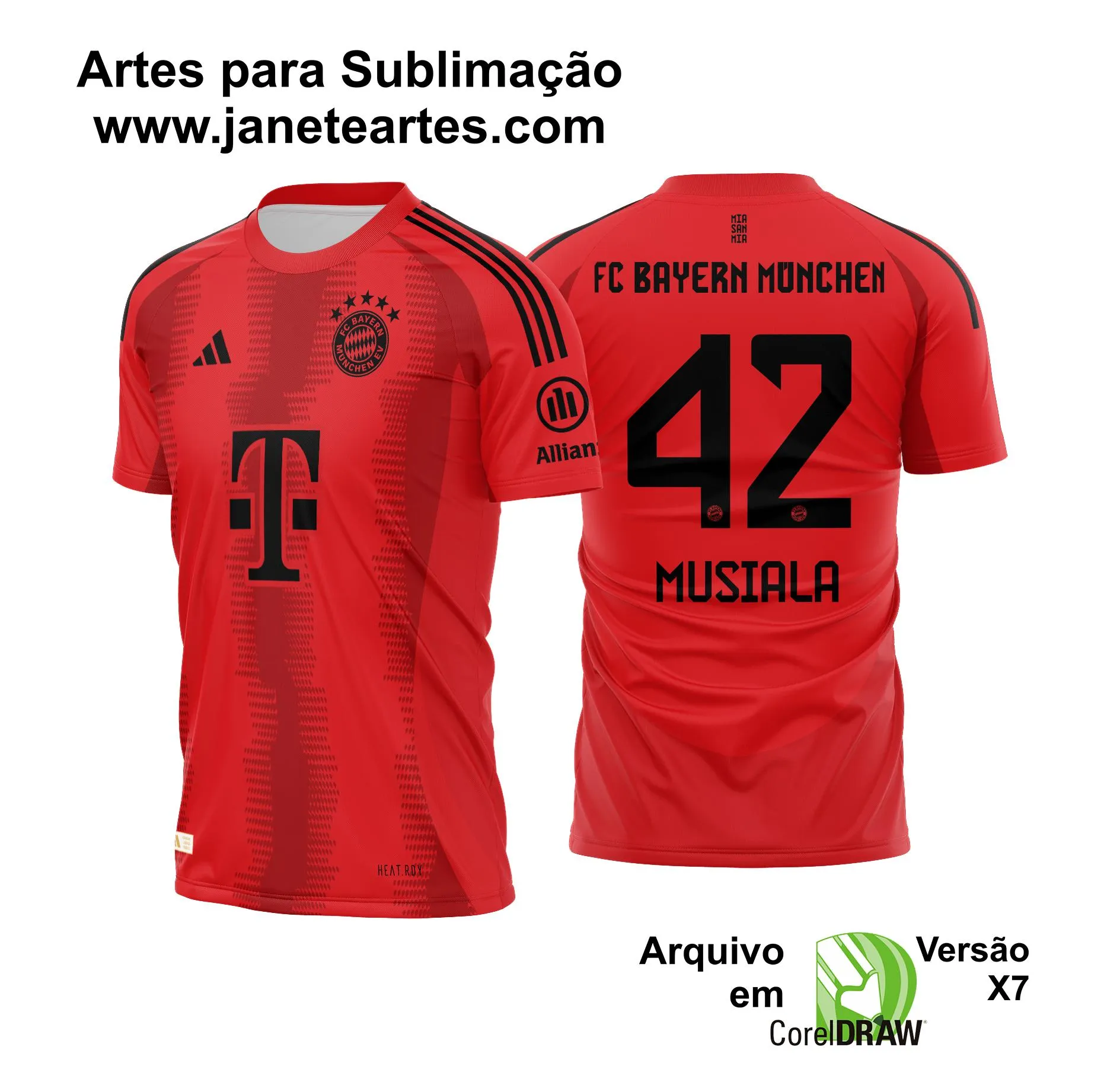 Arte Vetor Camisa Bayern de Munique Titular 2024 - 2025