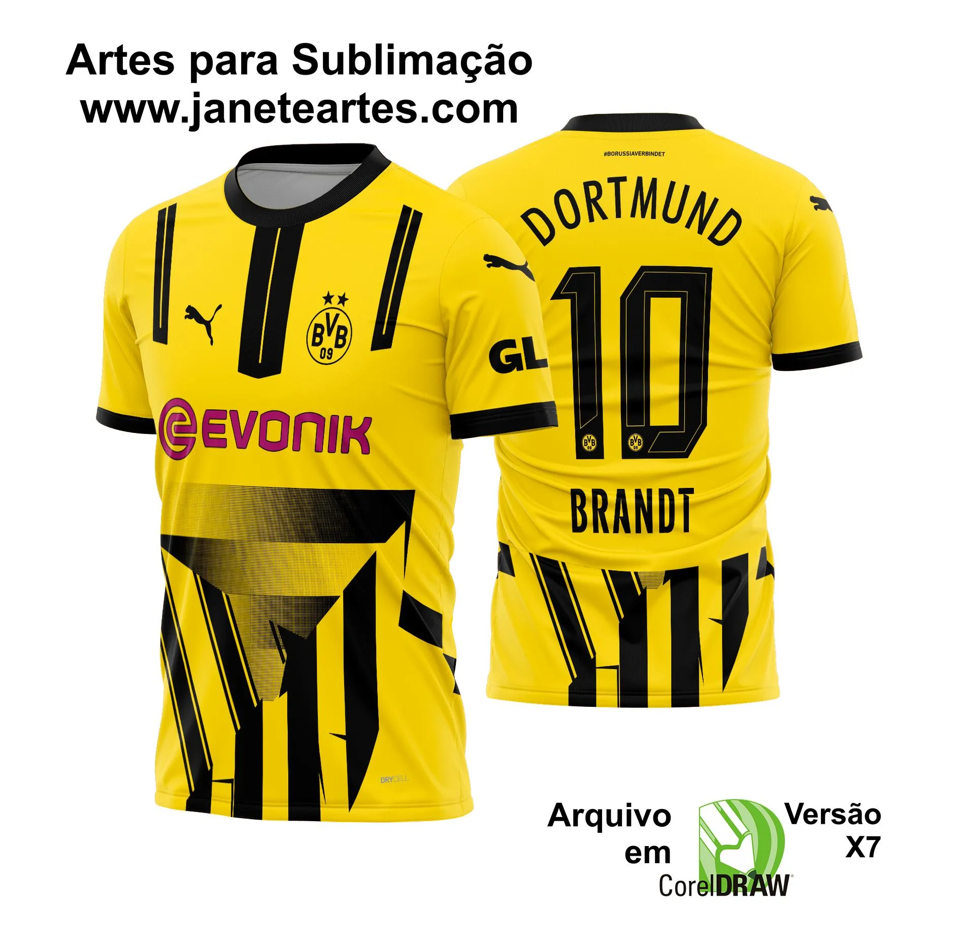 Arte Vetor Camisa Borussia Dortmund Cup 2024 - 2025