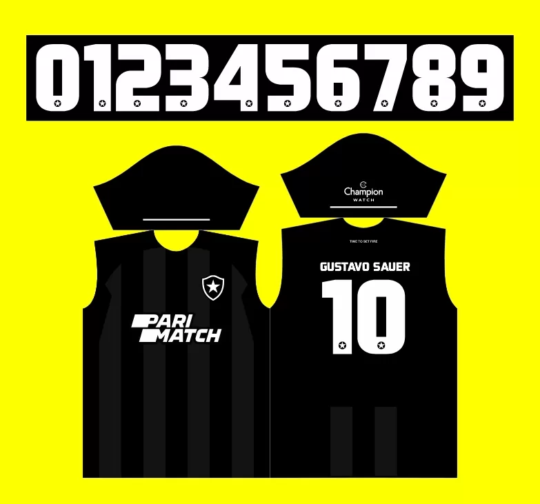 Arte Vetor Camisa Botafogo Reserva 2023-2024