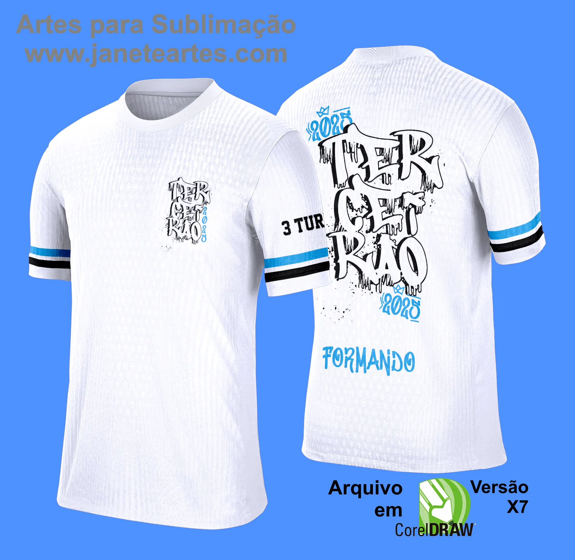 Arte Vetor Camisa Concluintes Terceirão 2025: Derretendo