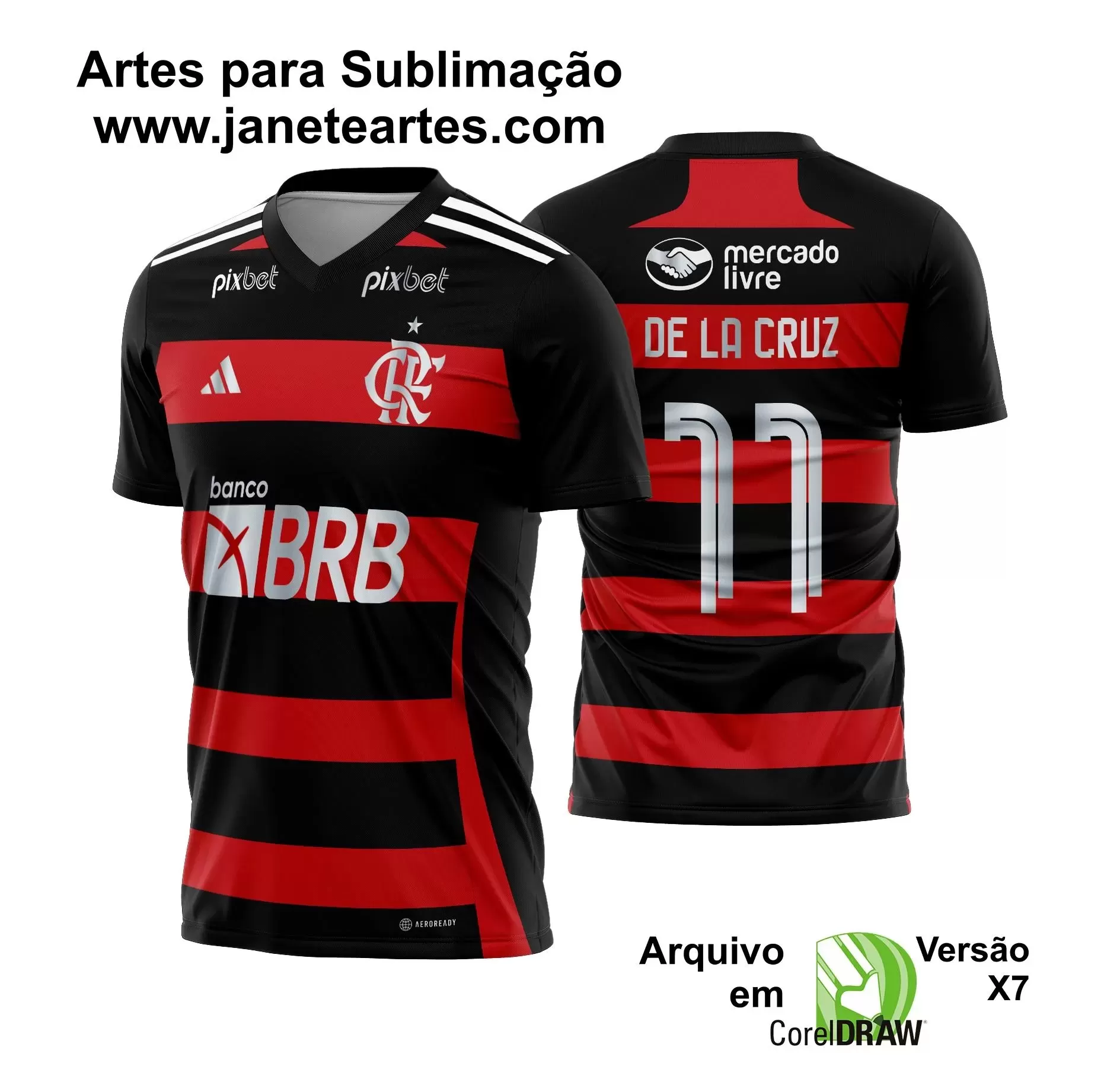 Arte Vetor Camisa Flamengo 2024 - 2025 | Estampa Camisa do Flamengo 2024 - 2025