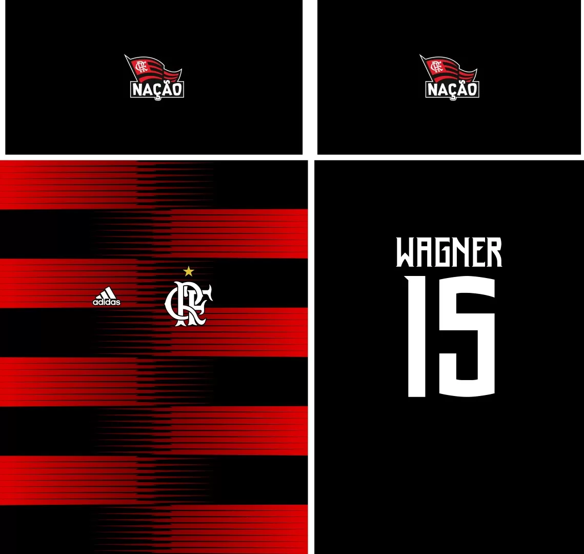 Arte Vetor Camisa Flamengo Conceito Personalizada 2023 Sublimação