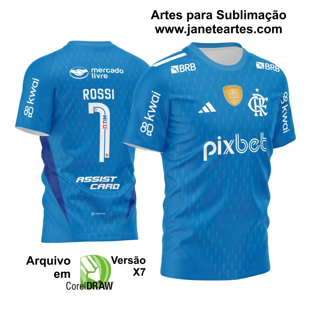 Arte Vetor Camisa Flamengo Goleiro 2023 - 2024