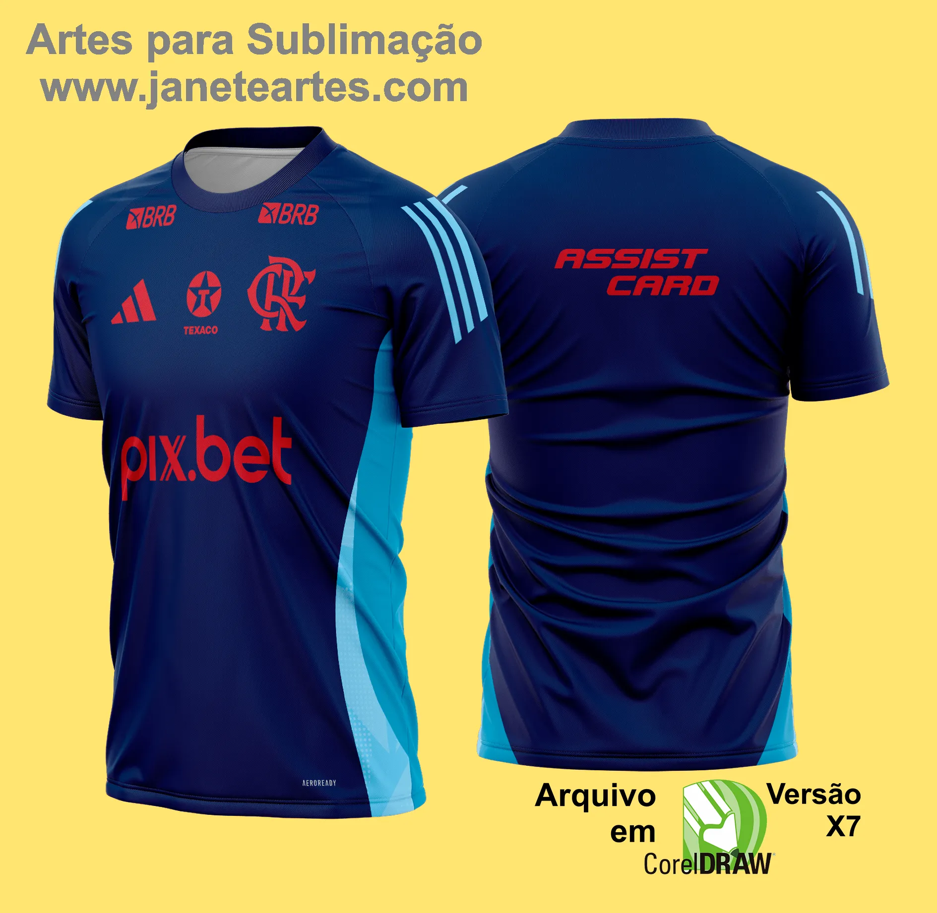 Arte Vetor Camisa Flamengo Treino 2025 - 2026