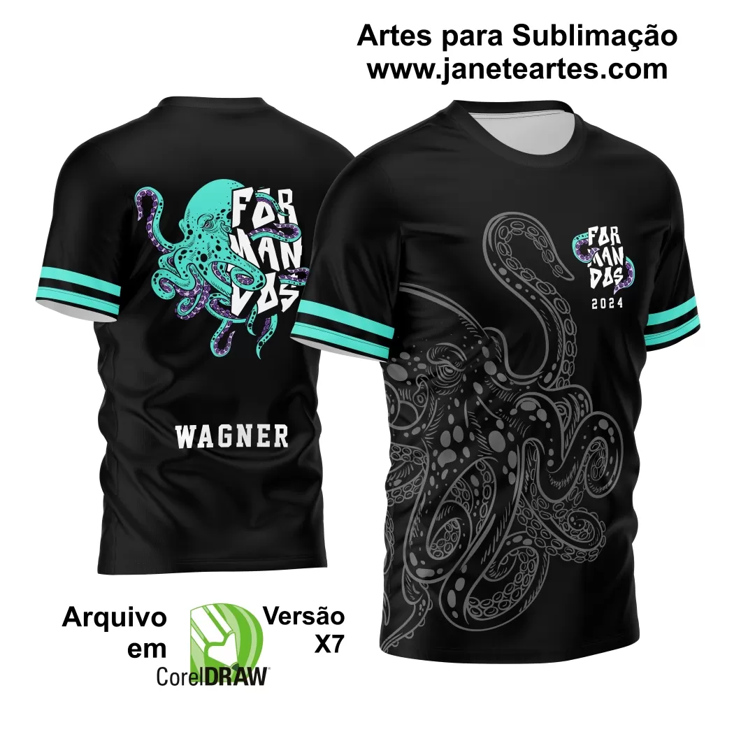 Arte Vetor Camisa Formandos 2024 Polvo Verde Água