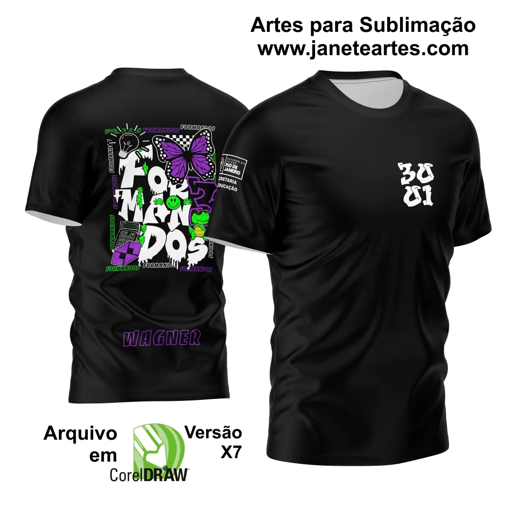 Arte Vetor Camisa Formandos Administração