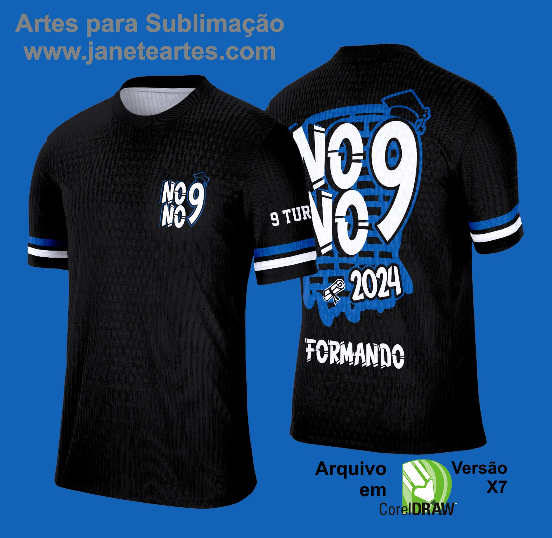 Arte Vetor Camisa Formandos Nono Ano 2025: No Muro