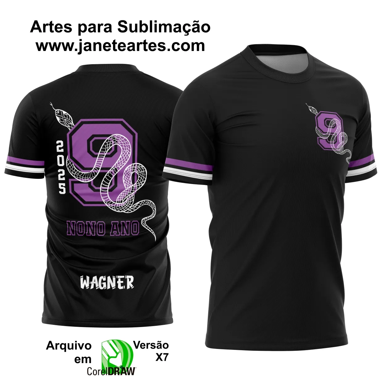 Arte Vetor Camisa Formandos Nono Ano Cobra