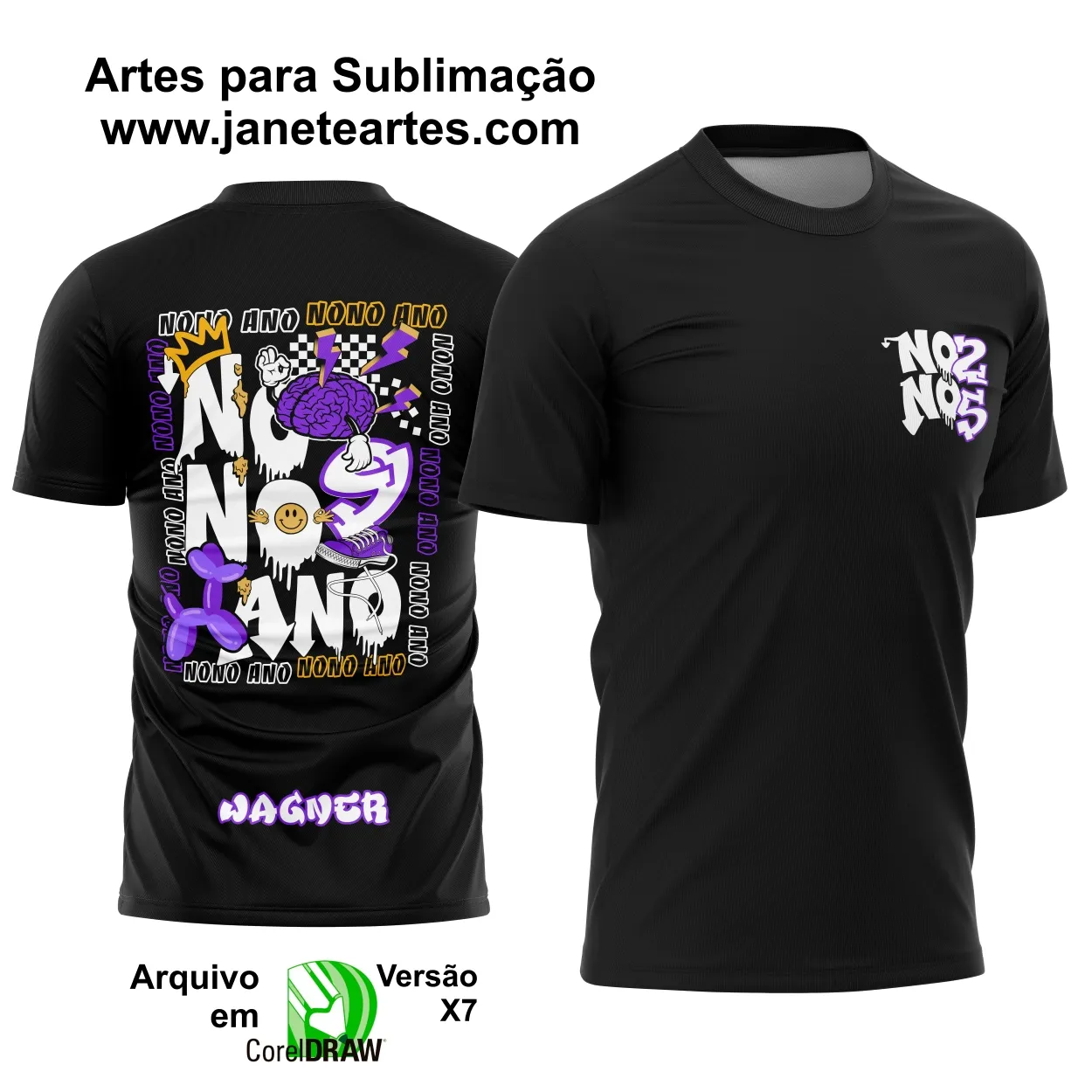 Arte Vetor Camisa Formandos Nono Ano Dog Bexiga