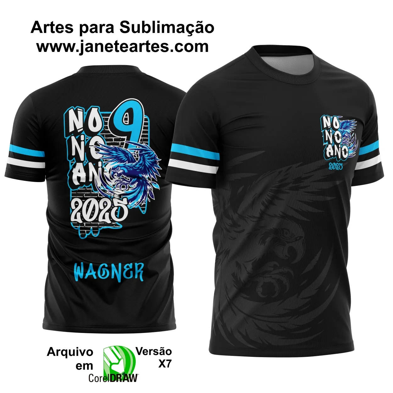 Arte Vetor Camisa Formandos Nono Ano Graffite Arara Azul