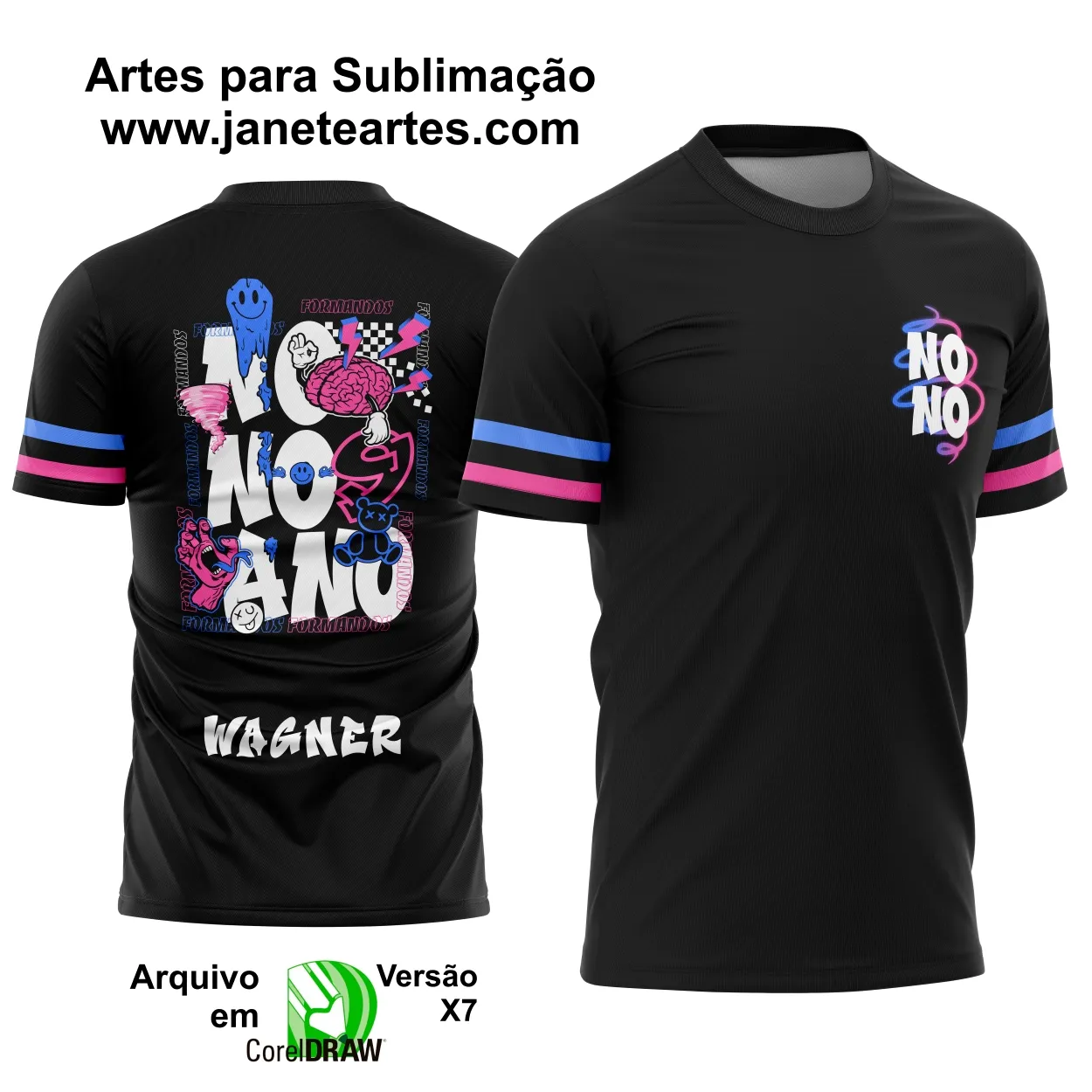 Arte Vetor Camisa Formandos Nono Ano Graffite Mão